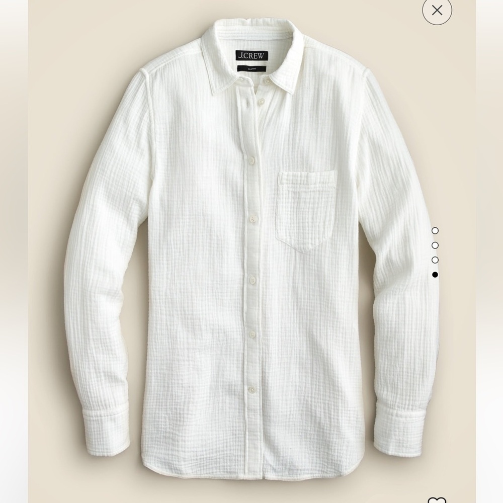 J.Crew Women’s Garçon classic double-gauze shirt -‎ Size 10